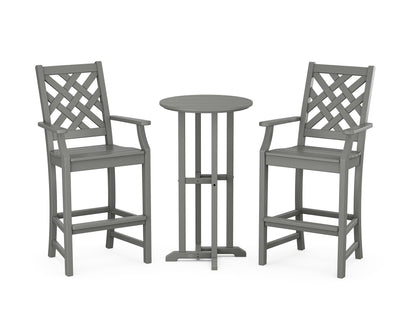 Country Living Wovendale 3-Piece Farmhouse Bar Set in Slate Grey