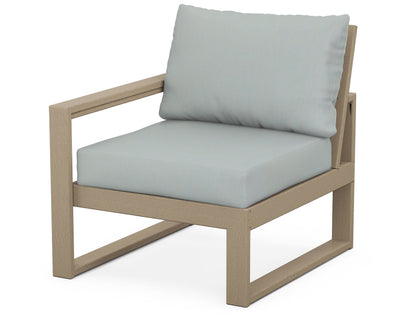 POLYWOOD® EDGE Modular Left Arm Chair in Vintage Sahara / Spa