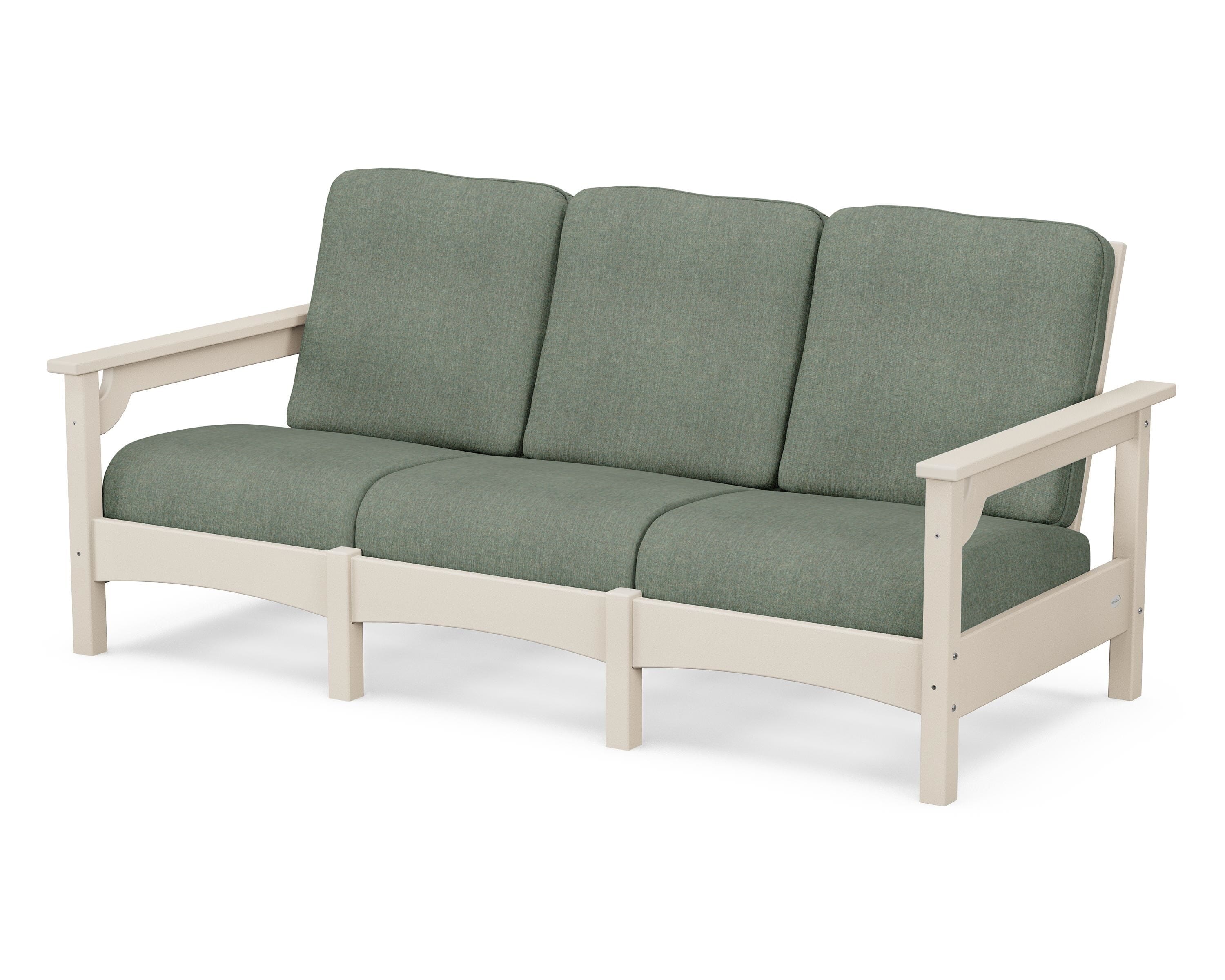 POLYWOOD® Club Sofa in Sand / Cast Sage