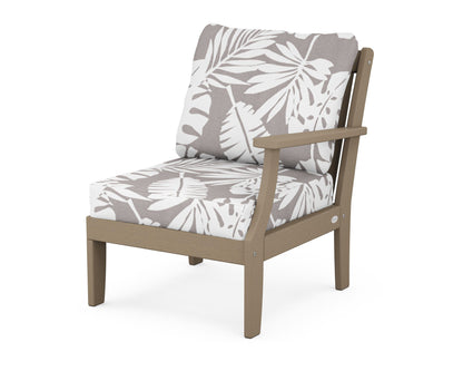 POLYWOOD® Braxton Modular Right Arm Chair in Vintage Sahara / Leaf Grey Mist