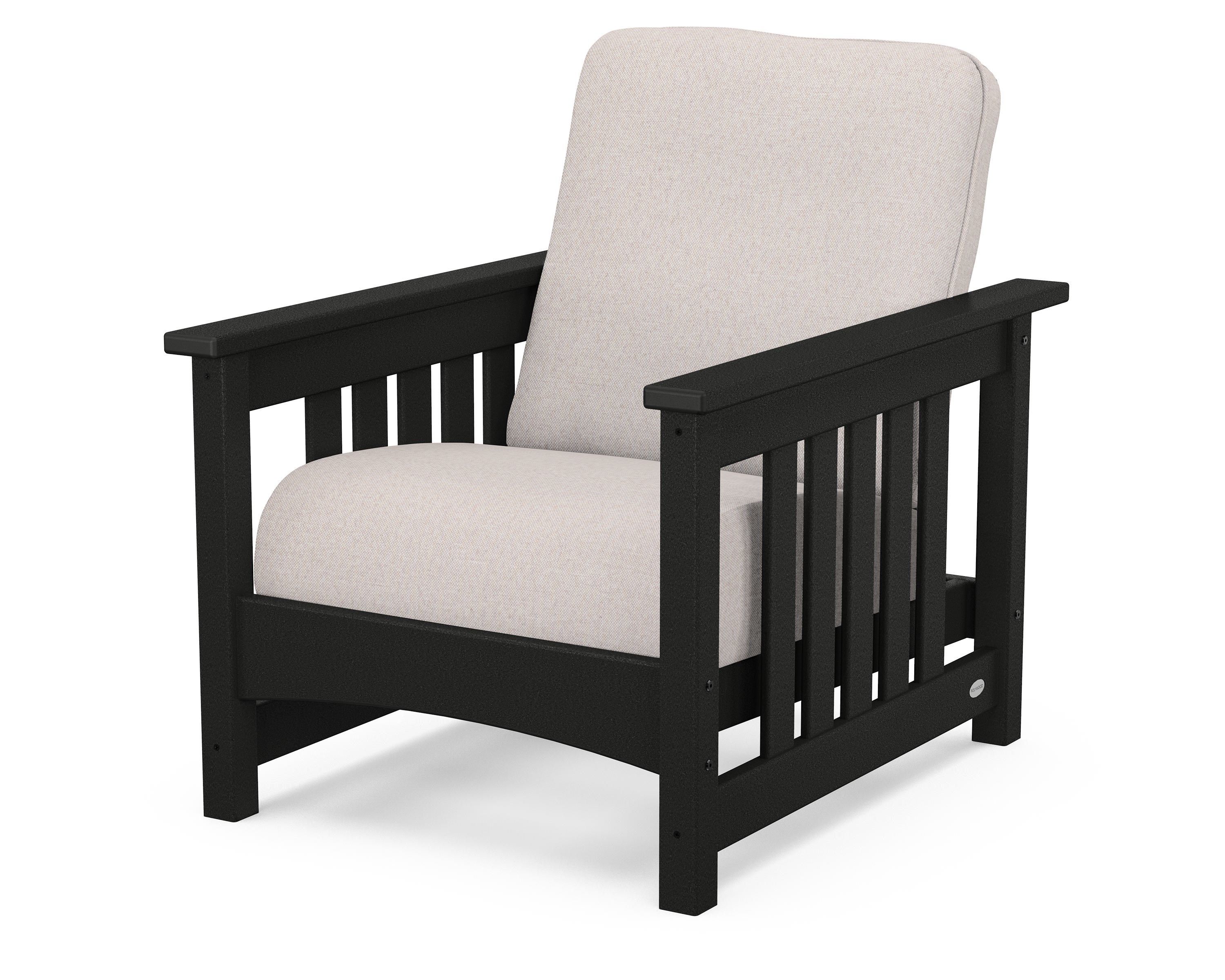 POLYWOOD® Club Mission Chair in Black / Dune Burlap