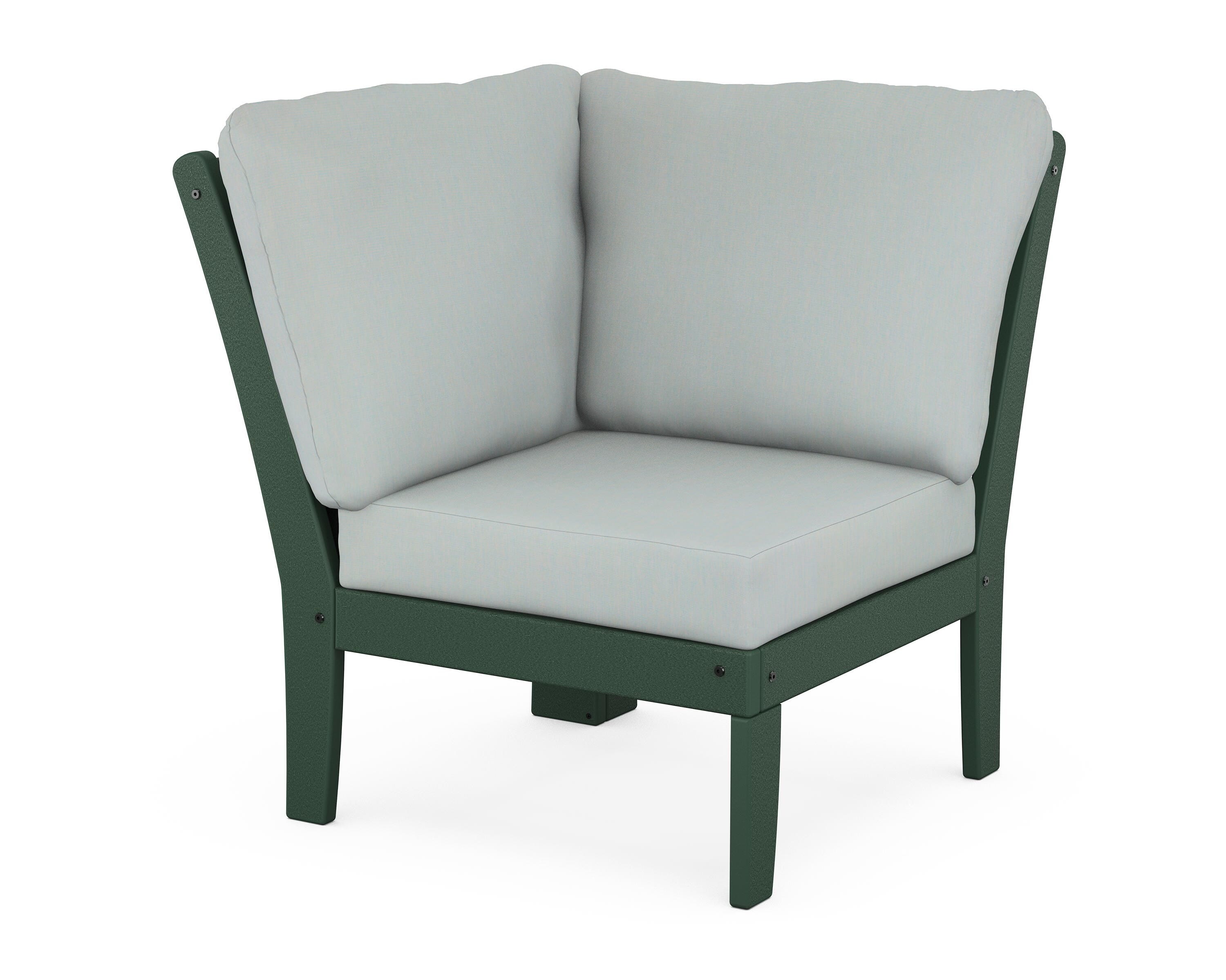 POLYWOOD® Braxton Modular Corner Chair in Green / Spa