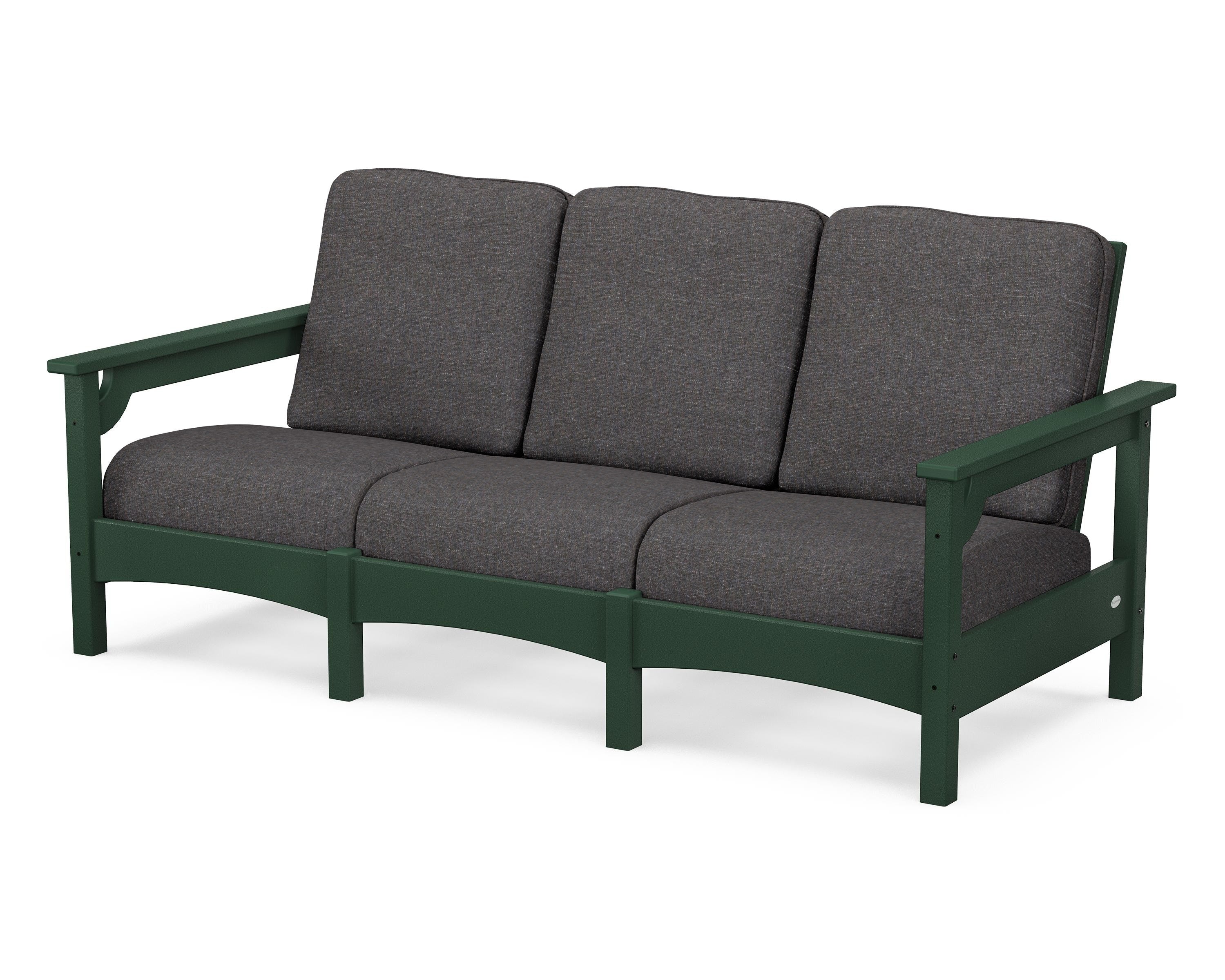 POLYWOOD® Club Sofa in Green / Ash Charcoal
