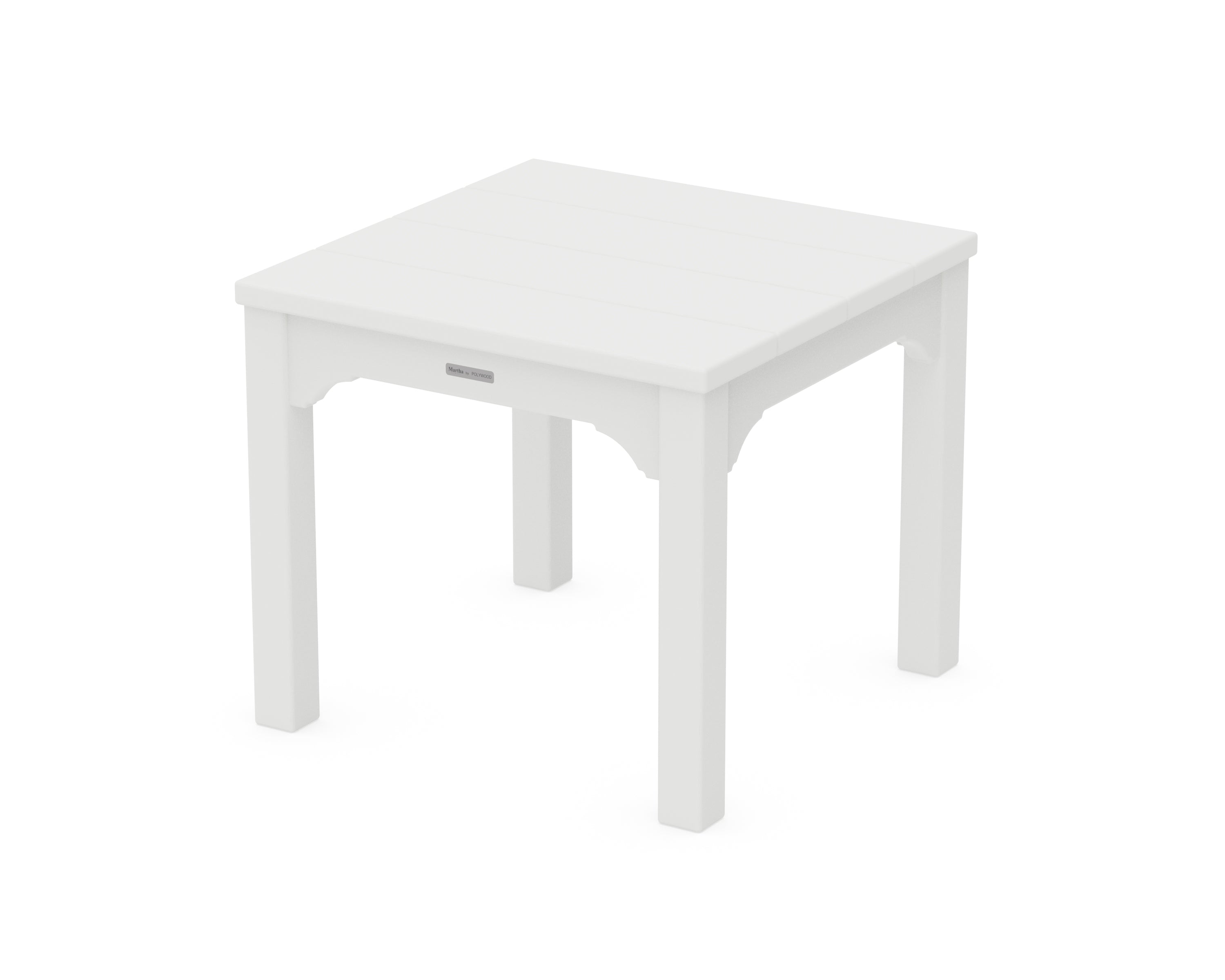 Martha Stewart by POLYWOOD® Chinoiserie End Table in White