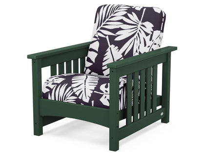 POLYWOOD® Club Mission Chair in Green / Leaf Navy