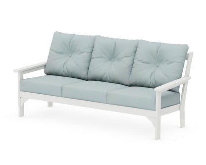 POLYWOOD® Vineyard Deep Seating Sofa in White / Spa
