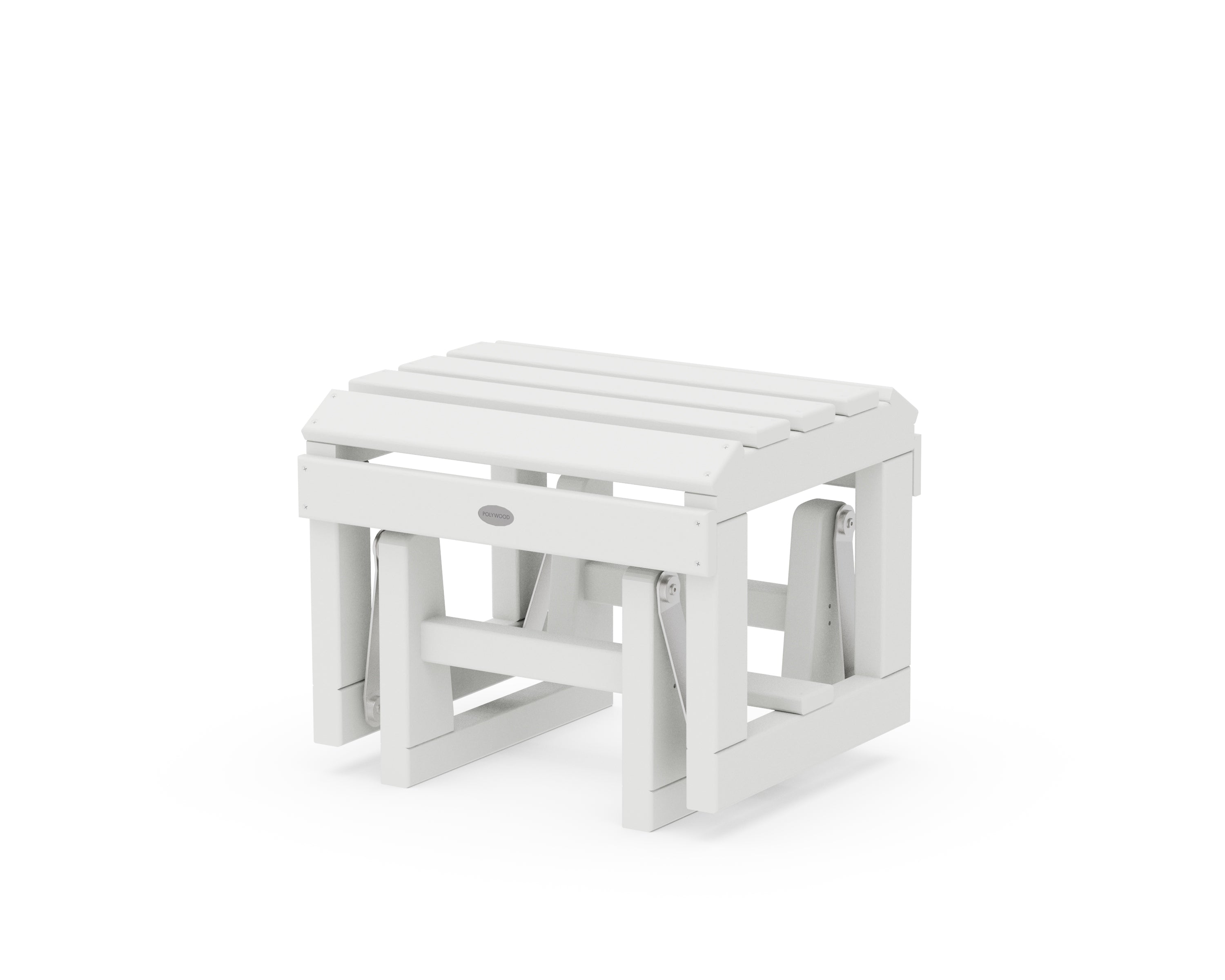 POLYWOOD® Classic Adirondack Glider Ottoman in White