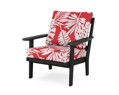 POLYWOOD® Prairie Deep Seating Chair in Black / Leaf Crimson