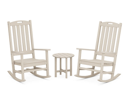POLYWOOD® Nautical 3-Piece Porch Rocking Chair Set in Sand