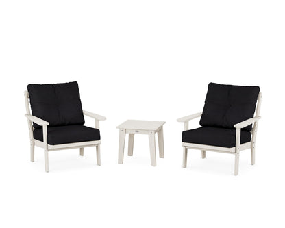 POLYWOOD® Mission 3-Piece Deep Seating Set in Sand / Midnight Linen