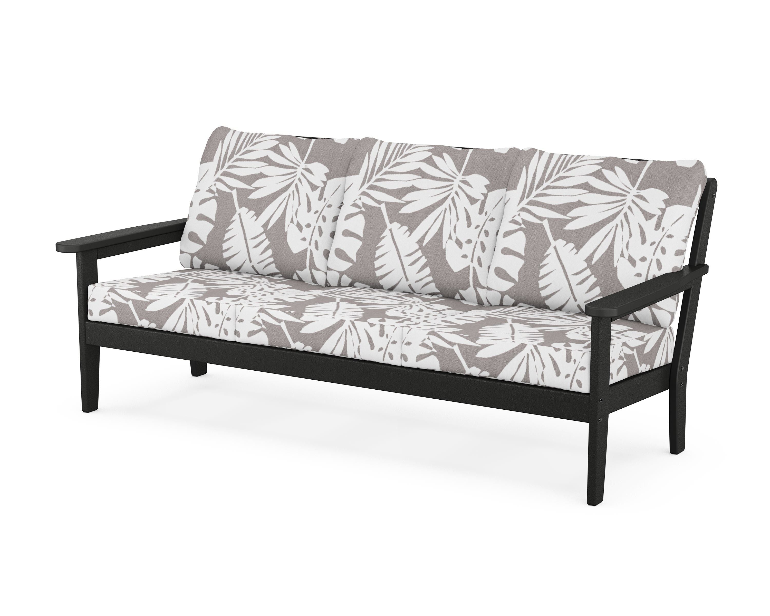 Country Living Cottage Deep Seating Sofa in Black / Leaf Grey Mist