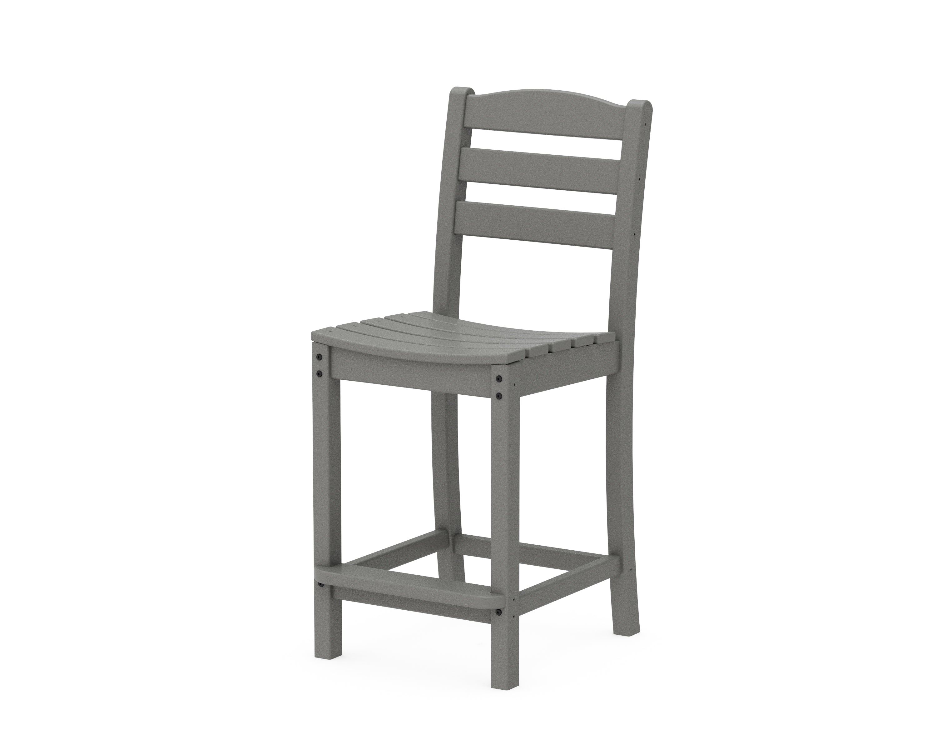 POLYWOOD® La Casa Café Counter Side Chair in Slate Grey