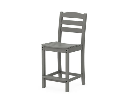 POLYWOOD® La Casa Café Counter Side Chair in Slate Grey