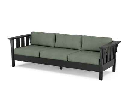 Martha Stewart by POLYWOOD® Acadia Deep Seating Sofa in Black / Cast Sage