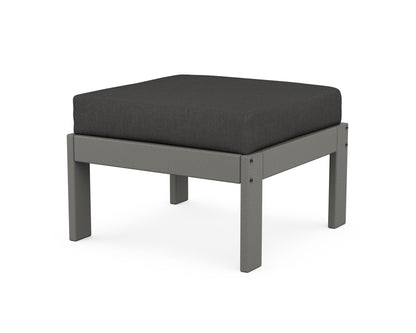 POLYWOOD® Vineyard Modular Ottoman in Slate Grey / Spectrum Carbon