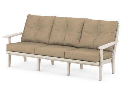 POLYWOOD® Lakeside Deep Seating Sofa in Sand / Charmer Desert