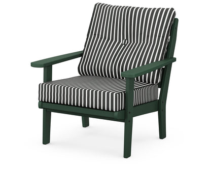 POLYWOOD® Lakeside Deep Seating Chair in Green / Shore Classic