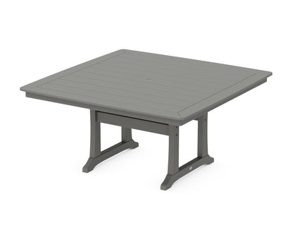 POLYWOOD® Nautical Trestle 59" Dining Table in Slate Grey