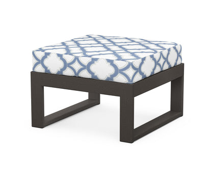Unbranded Modular Ottoman - Modern in Vintage Coffee / Trellis Sky Blue