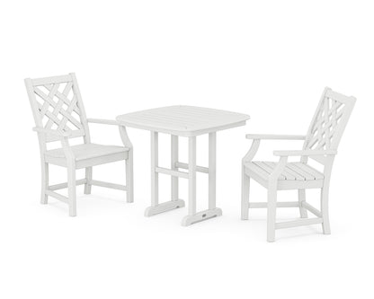 Country Living Wovendale 3-Piece Dining Set in White