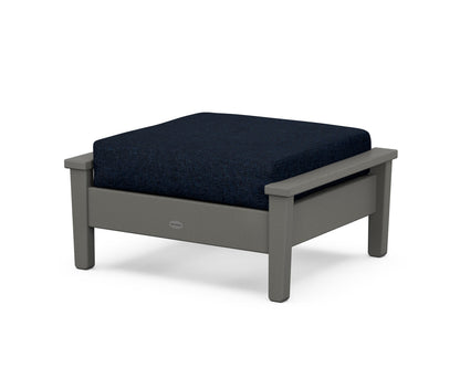 POLYWOOD® Prescott Deep Seating Ottoman in Slate Grey / Marine Indigo