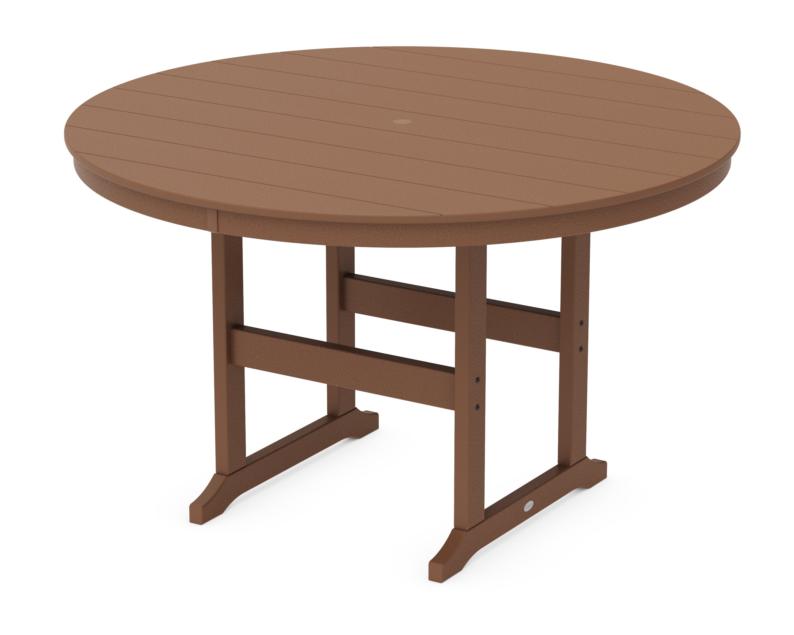 POLYWOOD® 60" Round Farmhouse Counter Table in Teak