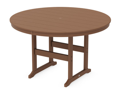 POLYWOOD® 60" Round Farmhouse Counter Table in Teak