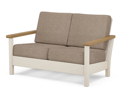 POLYWOOD® Harbour Deep Seating Loveseat in Sand / Natural / Spiced Burlap