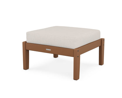 Martha Stewart by POLYWOOD® Chinoiserie Deep Seating Ottoman in Teak / Cast Ash