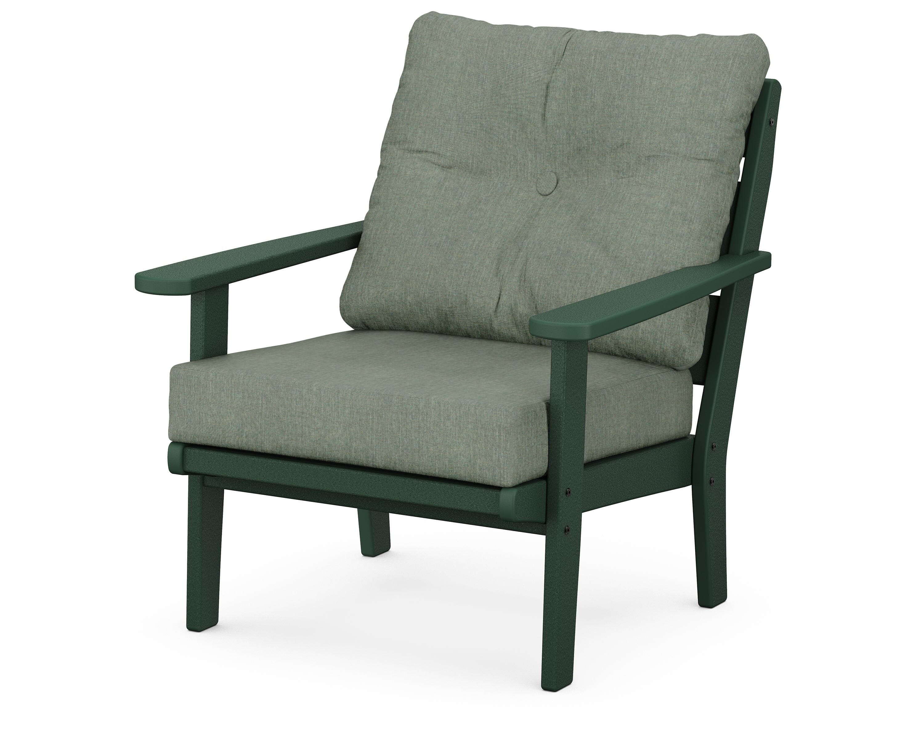 POLYWOOD® Lakeside Deep Seating Chair in Green / Cast Sage