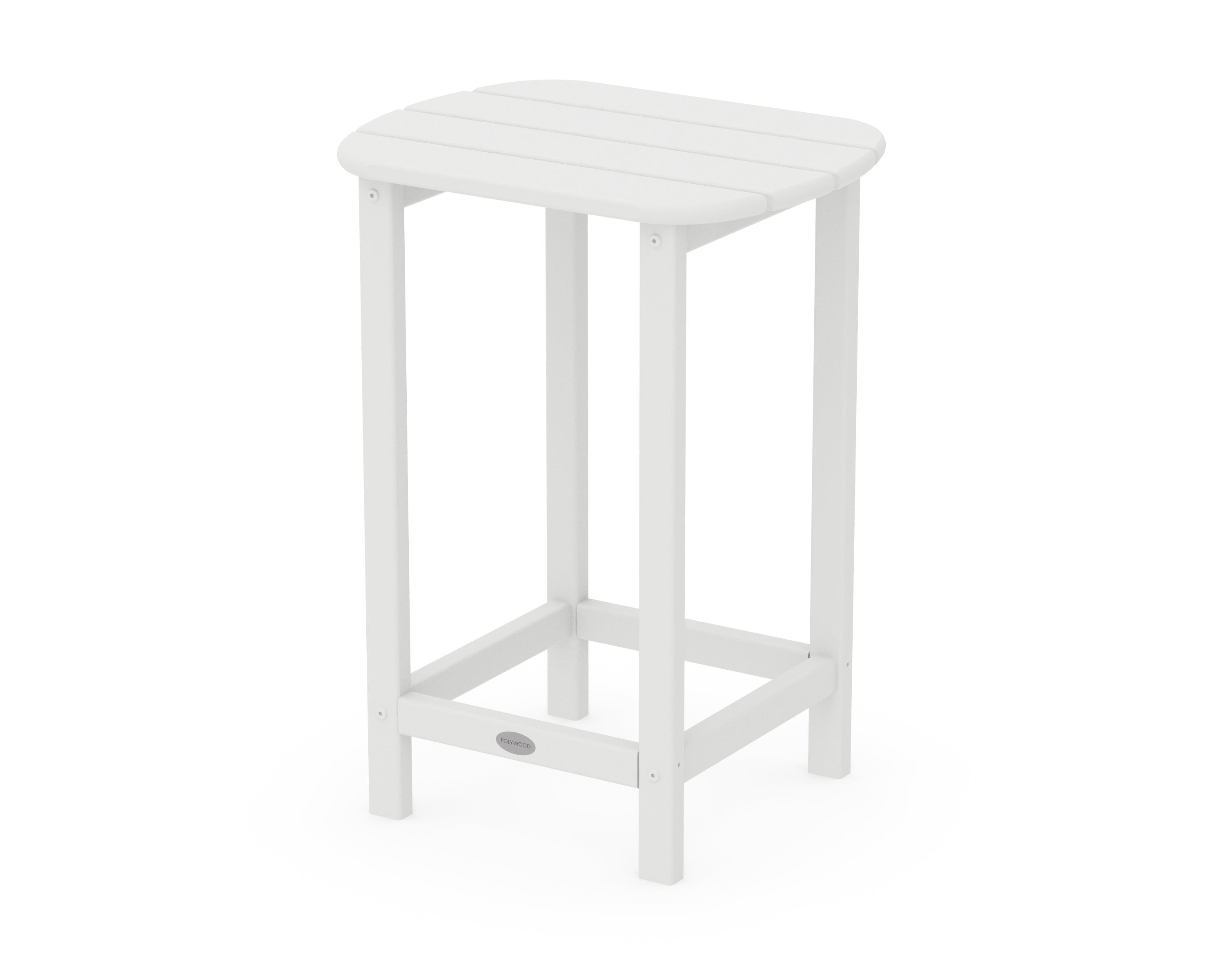 POLYWOOD® South Beach 26" Counter Side Table in White