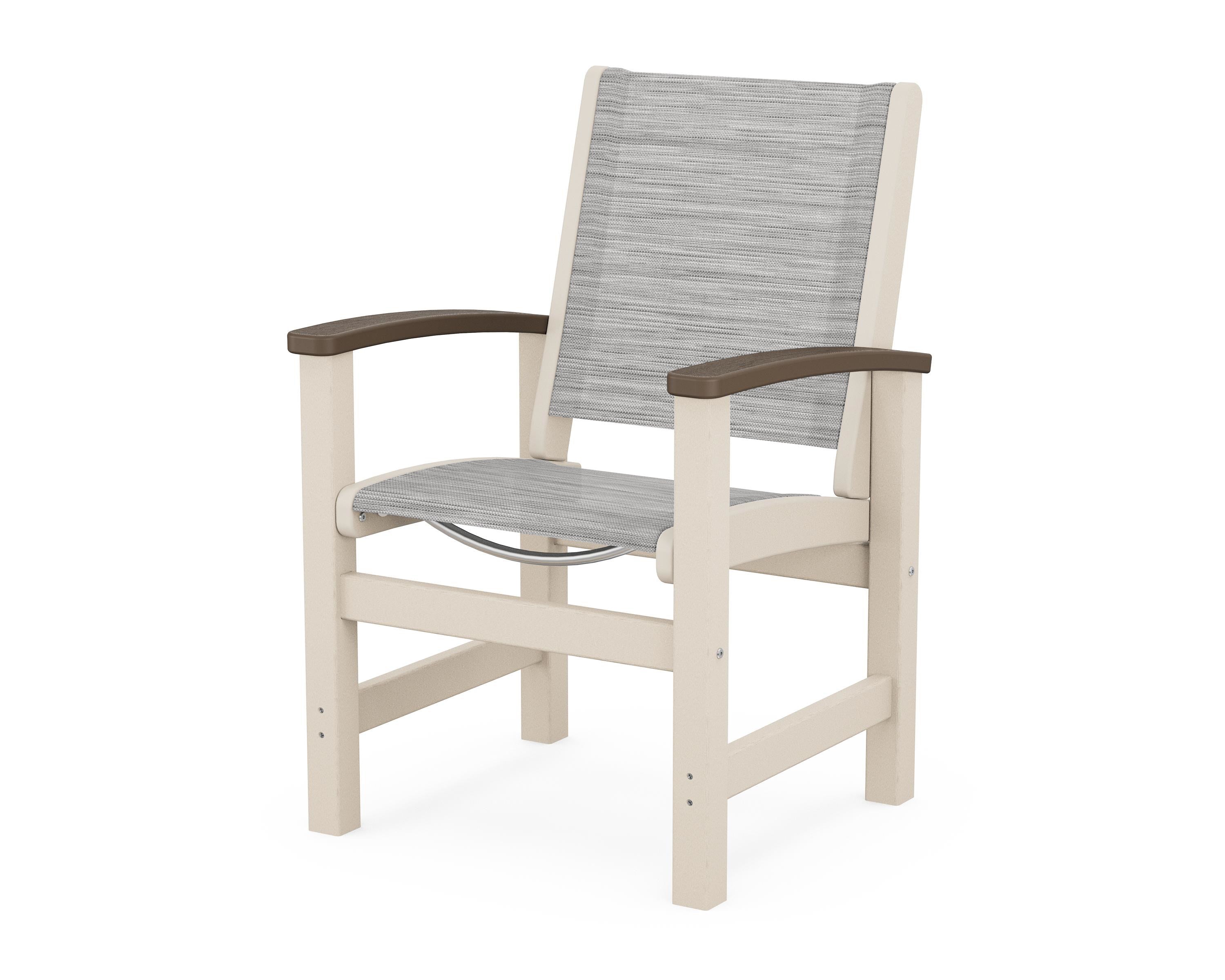 POLYWOOD® Coastal Dining Chair in Sand / Kona / Metallic Sling