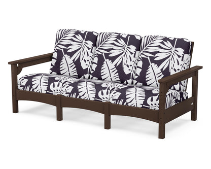 POLYWOOD® Club Sofa in Mahogany / Leaf Navy