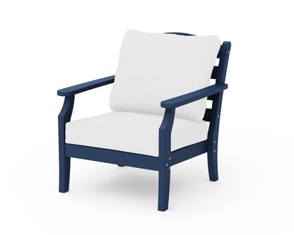 Draper James™ by  POLYWOOD® Savannah Deep Seating Chair in Navy / Natural