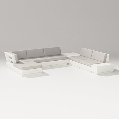 PW Designer Series Elevate 8-Piece Corner Sectional in Vintage White / Cast Ash