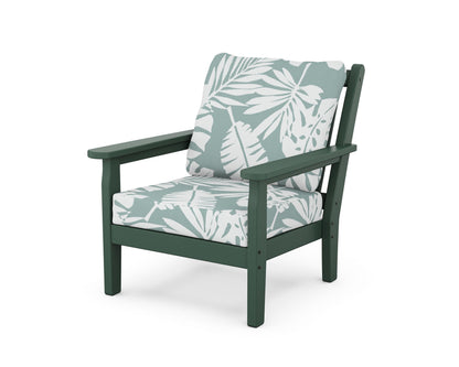 POLYWOOD® Chippendale Deep Seating Chair in Green / Leaf Glacier Spa