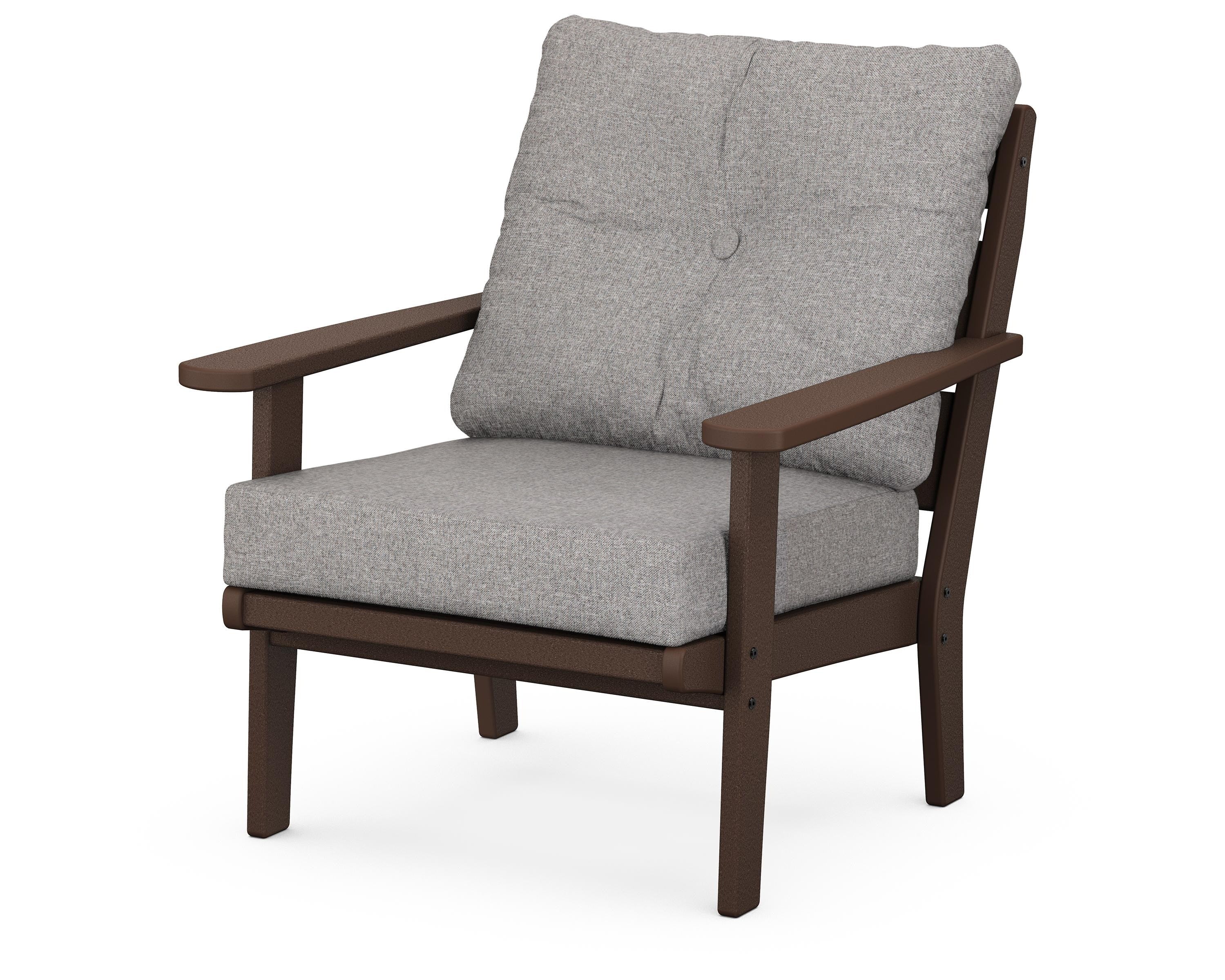 POLYWOOD® Lakeside Deep Seating Chair in Mahogany / Grey Mist