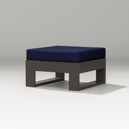 PW Designer Series Latitude Lounge Ottoman in Vintage Coffee / Navy