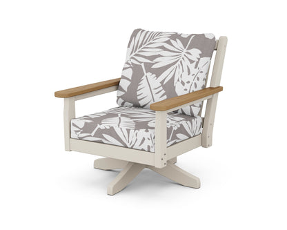 Chippendale Deep Seating Swivel Chair - Sand