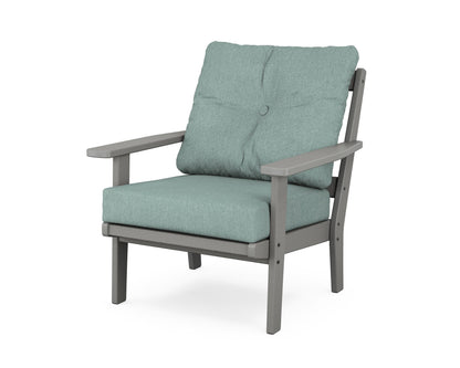 POLYWOOD® Prairie Deep Seating Chair in Slate Grey / Glacier Spa