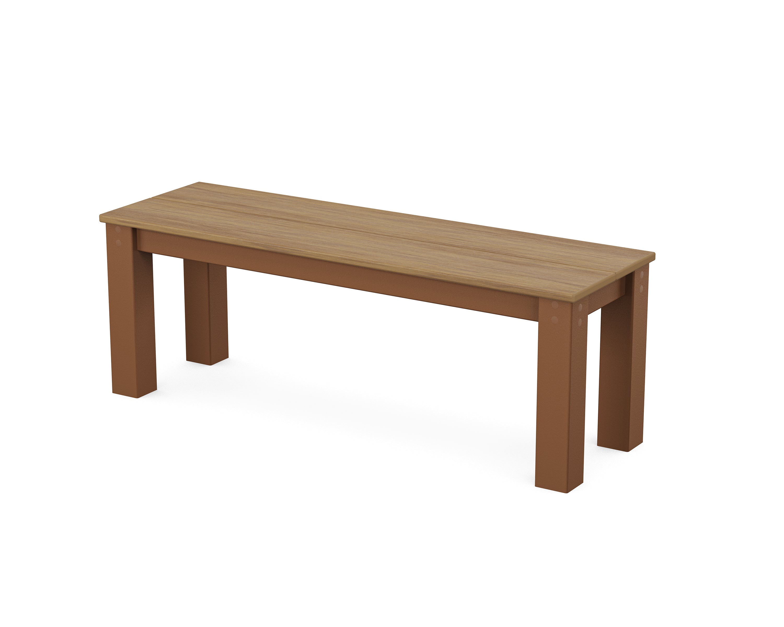POLYWOOD® Studio Parsons 48" Bench in Teak / Natural
