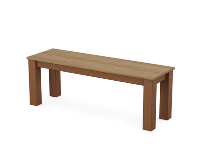POLYWOOD® Studio Parsons 48" Bench in Teak / Natural