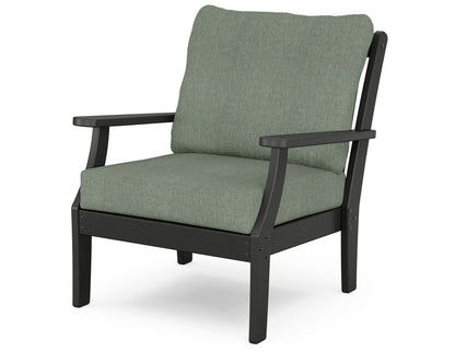 POLYWOOD® Braxton Deep Seating Chair in Black / Cast Sage