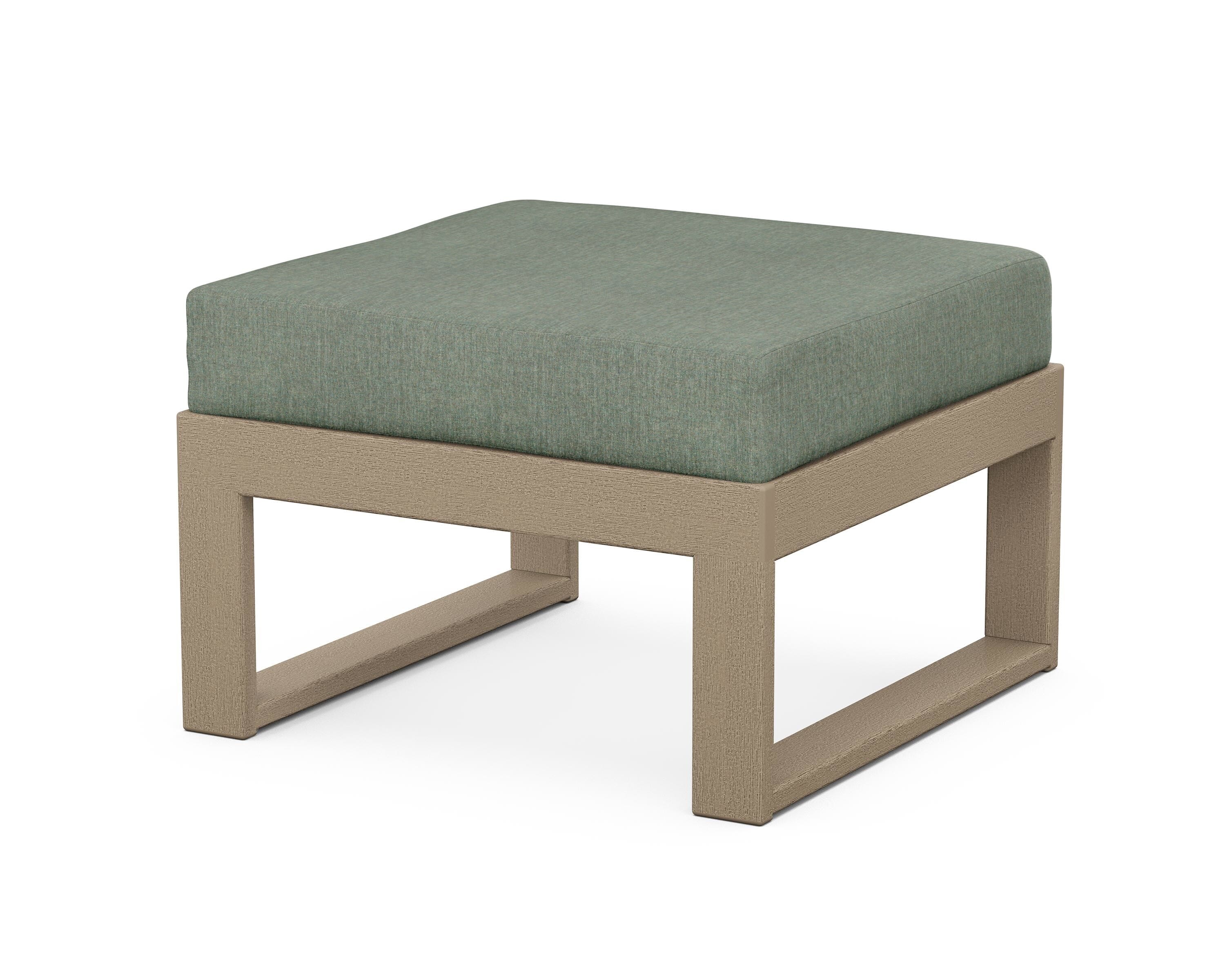 Unbranded Modular Ottoman - Modern in Vintage Sahara / Cast Sage