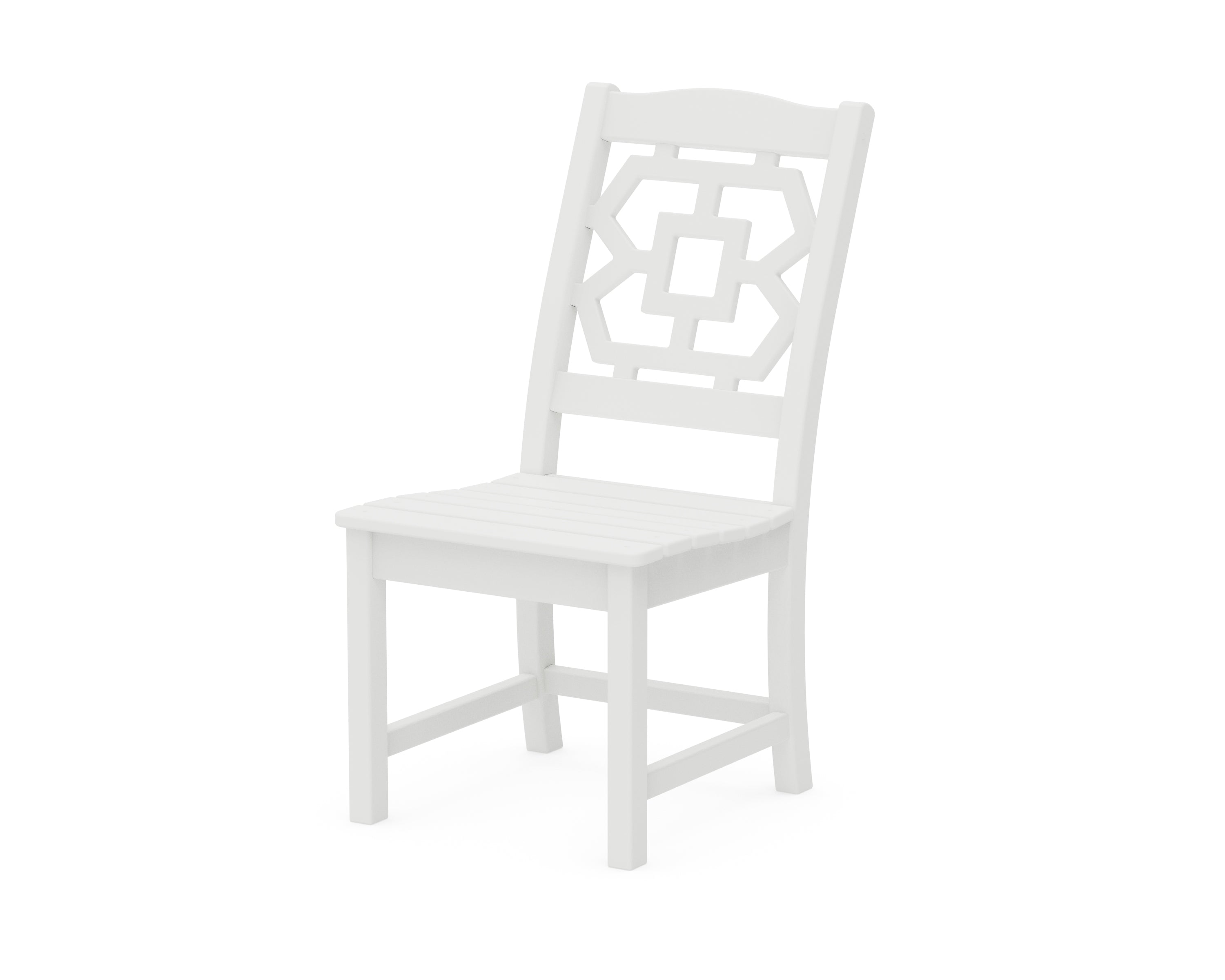 Martha Stewart by POLYWOOD® Chinoiserie Dining Side Chair in White