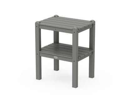 POLYWOOD® Two Shelf Side Table in Slate Grey