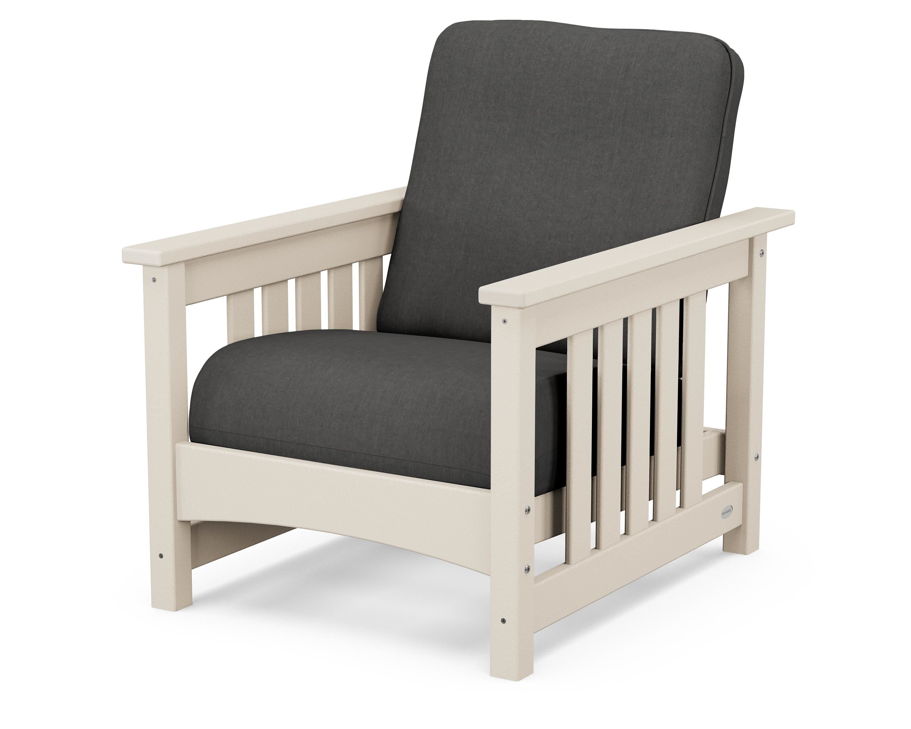POLYWOOD® Club Mission Chair in Sand / Spectrum Carbon