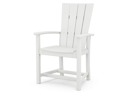 POLYWOOD® Quattro Adirondack Dining Chair in White