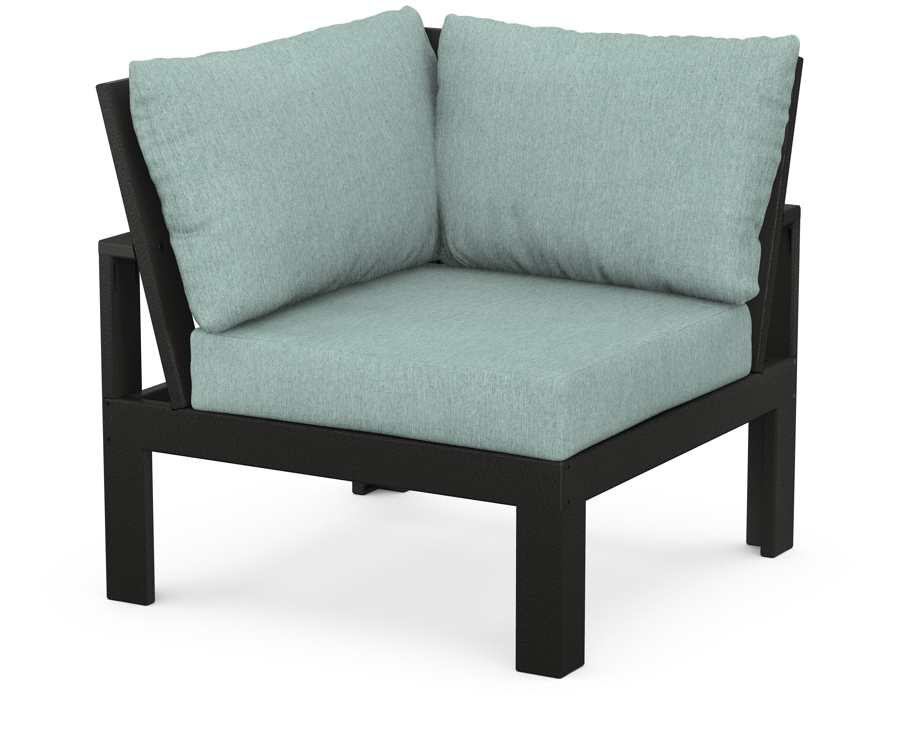 Unbranded Modular Corner Chair in Black / Glacier Spa