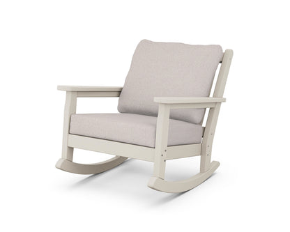 POLYWOOD® Chippendale Deep Seating Rocking Chair in Sand / Dune Burlap